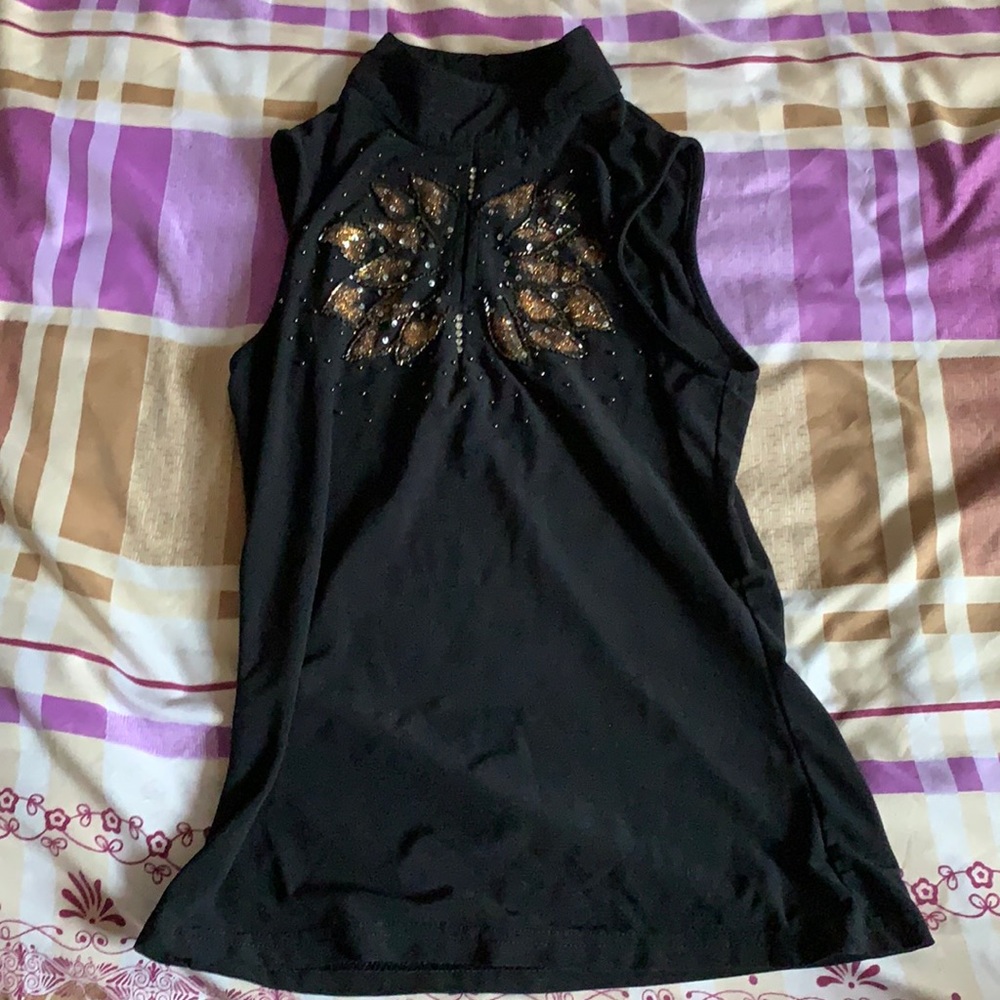 black jeweled halter